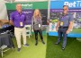 Deb Cooper chats with Kay Holguin from FieldTurf and Shaun Garrity from Envirofill